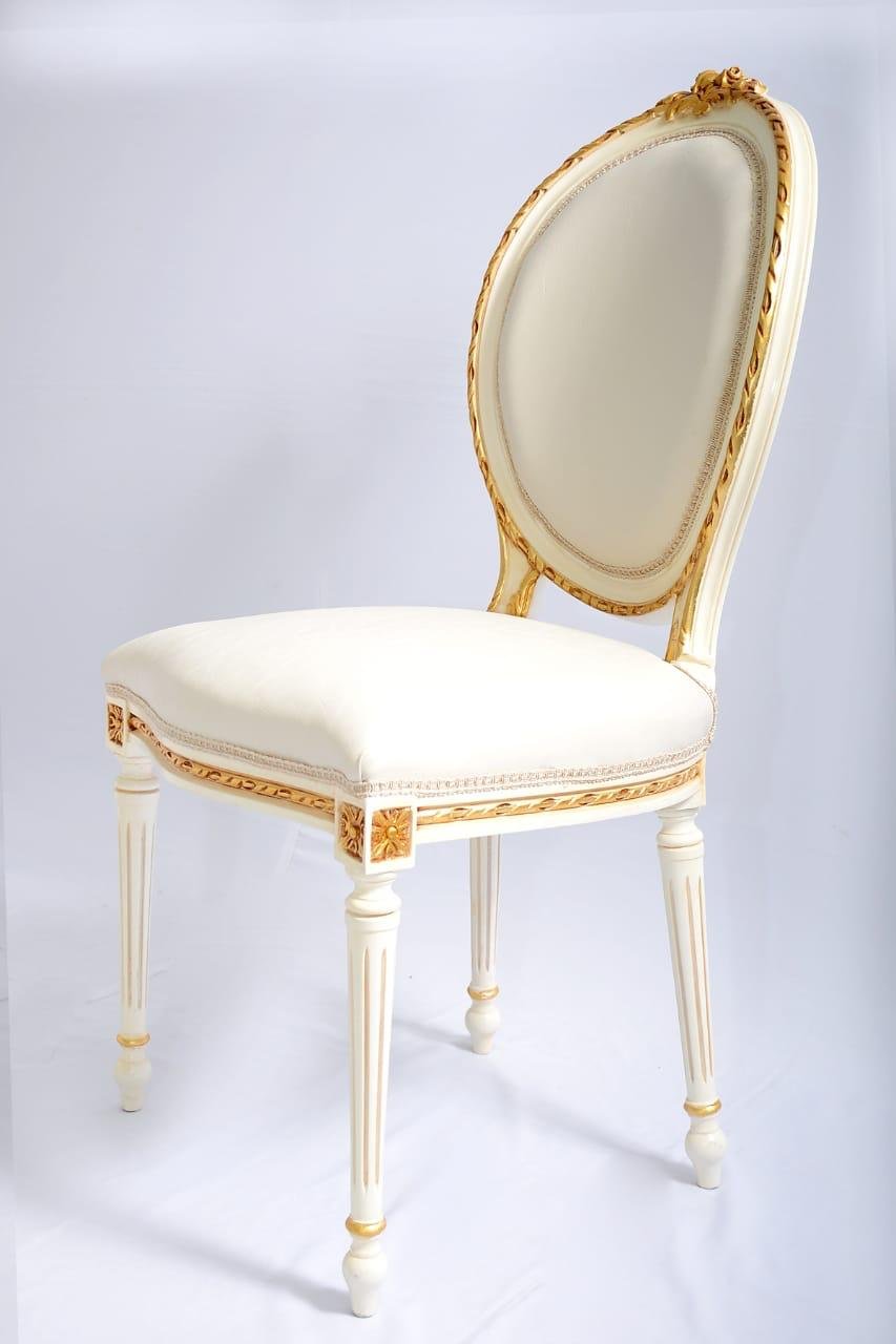 X 08 Special White Gold Dior Chair Wedding Event Rental Dubai